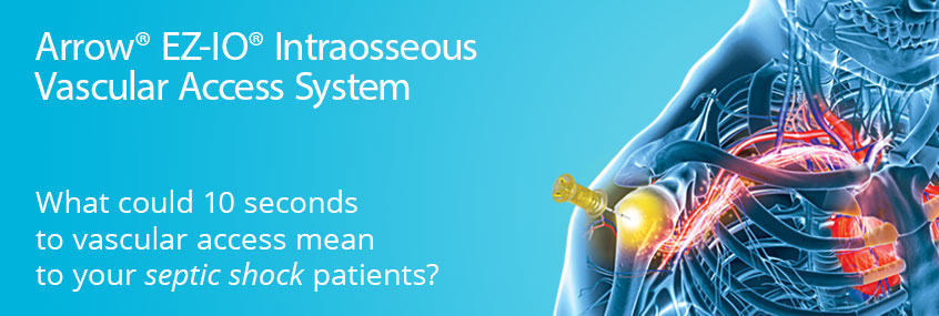 ems -intraosseous access - ezio - proximal humerus - septic