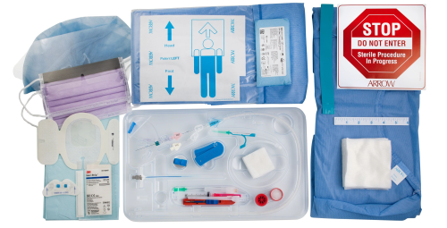 Teleflex Arrow® Max Barrier PICC Kit for bedside insertion.